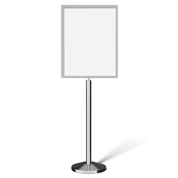 Montour Line Sign Frame Floor Standing 22 x 28 in. V Polished Stainless Steel FS200-2228-V-PS - main